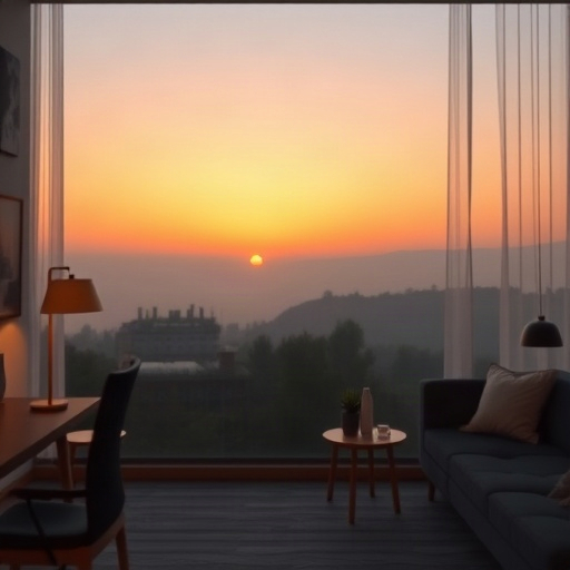 Soft light on a calm morning setting